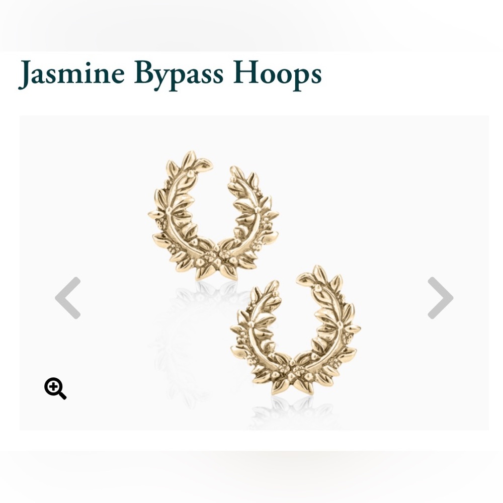 Mignon Faget Bronze Jasmine Hoop Earrings